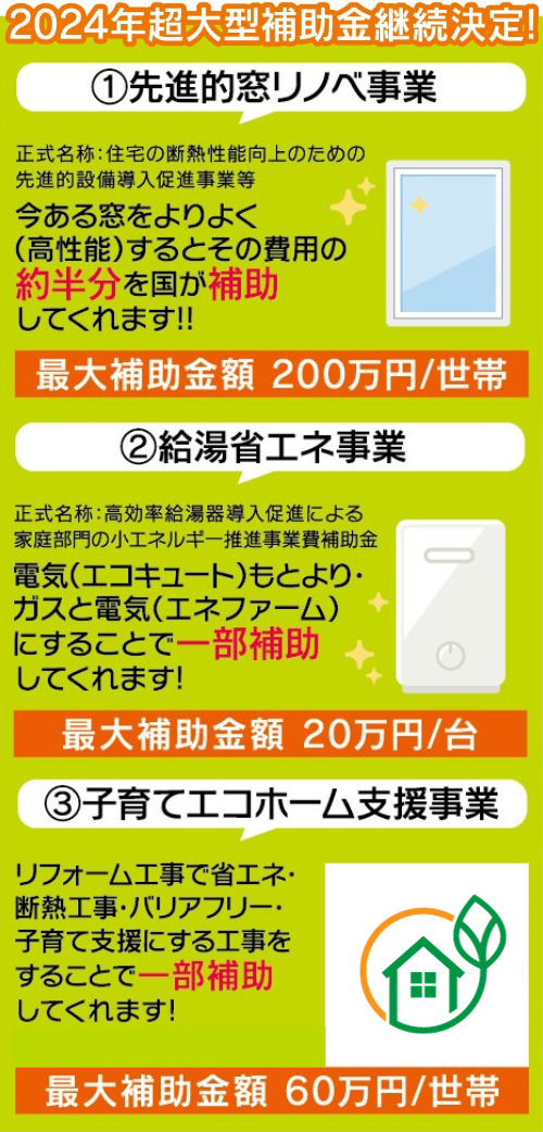 住宅省エネ2024キャンペーン,補助金,日向市,延岡市,リフォーム,住宅